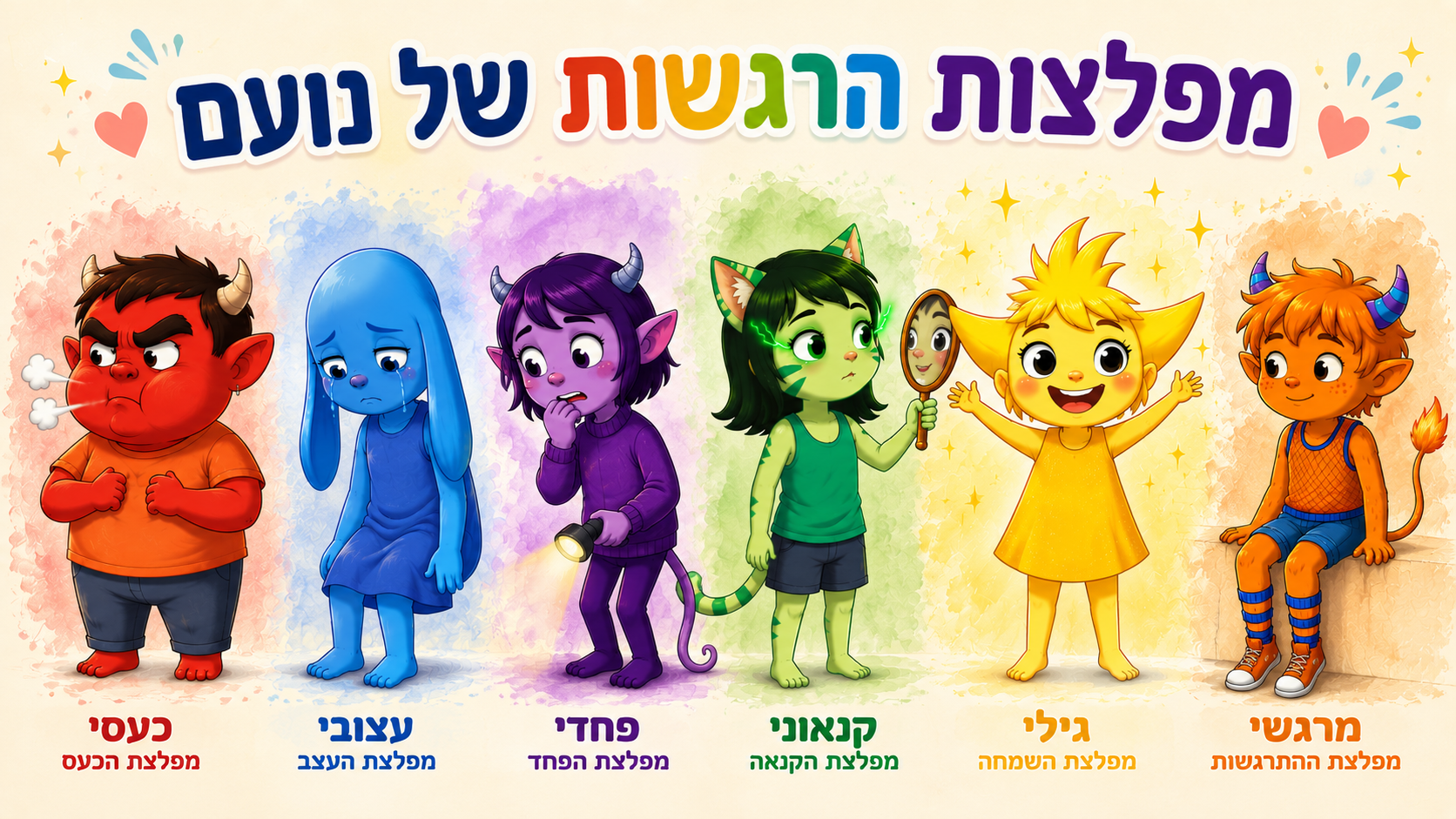 מפלצות הרגשות – דמויות ללמידה רגשית-חברתית